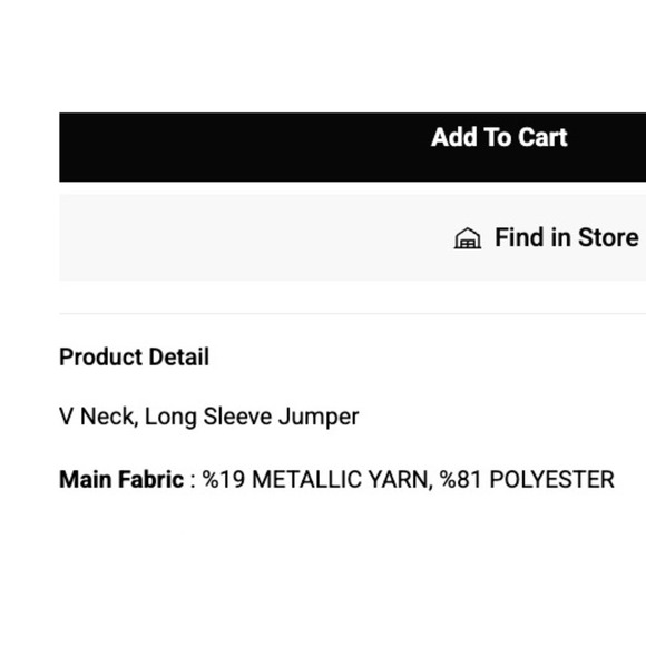 NEW KOTON V-Neck Sweater Long Sleeve Pullover Knit Casual Soft Comfy Top- M Y2K - Picture 8 of 8